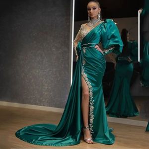 Banquet Fishtail Sprinkled Gold Dress Hosting Stage Performance Modeling Small Trailing Thin Elegant Evening 2024 Models 240401