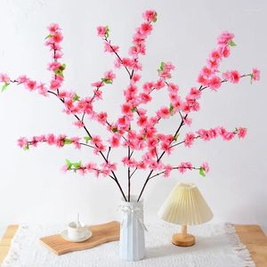 Декоративные цветы искусственные 6-контактные персиковые цветы ветка