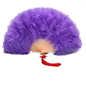 Figurine decorative Feather Fan Champagne con nappe a pendente a pendente Burlesque Marabou elegante per abbigliamento