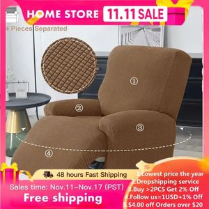 Chair Covers Polar Fleece Stretch Recliner Cover Non-Slip Single Sofa For Living Room Lazy Boy Relaxing Armchair Slipcovers