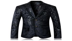 MEN039S Suits Blazers Yushu Mens 2021 Varış Çiçek Blazer Erkekler Düğün Promu Artı Boyut 5xl Siyah Takım Jacket4157891