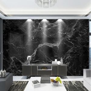 Bakgrundsbilder Milofi Custom 3D Modern HD Atmosfärisk svart marmor -tv -soffa Bakgrund Väggmålning