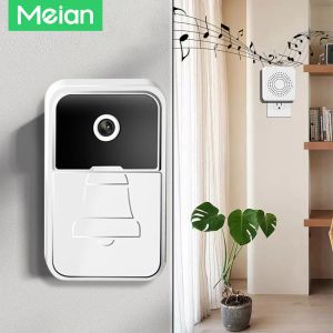 Doorbells Meian Wireless Doorbell WiFi Welcome Doorbell Visual HD Voice Door Bell Bell Smart Night Vision Video Intercom Bezpieczeństwo domu