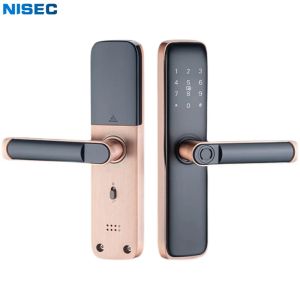 Lock Tuya Indoor Wooden Door Office Room Bedroom Handle Lock Electronic Password Room Door Smart Lock Home Fingerprint Lock