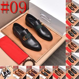 2024 Estilo italiano Sapatos de vestido de grife masculinos genuínos de couro genuíno