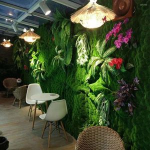 Decorative Flowers Simulated Moss Decoration Fake Turf Grass Botanical Artificial Pad Micro Landscape Prop Plants Accessory Mat