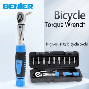 Tools GENIER Torque Wrench Set 1/4" 224Nm Bike Torque Wrench Allen Key Tool Socket Spanner Set Cycling Tool bicycle repair kit