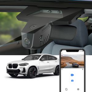 BMW X4 G02 2019から2023のダッシュカム、BMW F26 2015から2018 Honsoee 4K 2160p統合OEMスタイルカーDVR WiFiアプリコントロール