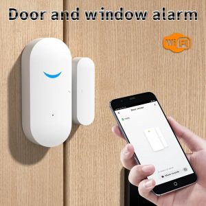 Detektor WiFi Tuya Smart Door Window Sensor RealTime Wireless Alarm Systems Säkerhet Hem Dörr Öppna Kontakt Sensor för Business Burglar