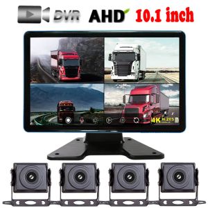 Telecamere da 10,1 pollici di touch screen auto/camper/autobus/camion AHD Monitor Sistema 1080p Veicolo CCTV Camera CCTV Visione notturna HD Inversione del parcheggio Registratore di parcheggio