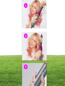 5 I 1 Professionell hårtorkborste Automatisk Curling Iron Hair Starten Comb Hair Styling Tools Blow Dryer Home4404610