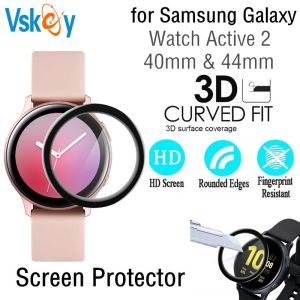 Watches 100st 3D Soft Screen Protector för Samsung Galaxy Watch Active 2 40mm 44mm Full Cover Protective Film (Non Tempered Glass)