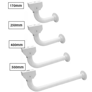 Accessori White CCTV Cameratura della telecamera Multerra Montaggio Affermata per esterni per esterni Braccia a braccio lungo per le telecamere di sicurezza HikVision Dahua