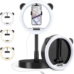 Monopods Universal 11 -tums telefon Selfie Fill Ring Light Dimable LED Light 33006000K Camera Folding Stativ för Makeup Video Live Studio