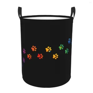 Tvättväskor färgglada hundkorg hopfällbar stor klädförvaring bin baby hamper