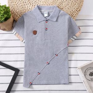 Chłopcy Summer Children Polo koszulka Piase Chłopcy Polo koszule w stylu Angli