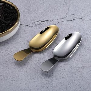 Tea Scoops Creative Spoon Shovel 304 Paslanmaz Çelik Kısa Sap Ze Tatlı Dondurma Küçük Sevimli