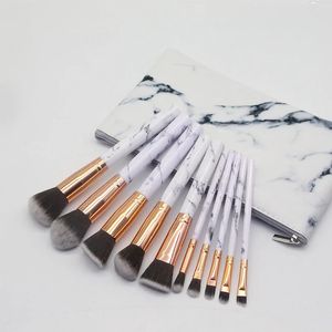 2024 1 مجموعة من 10p Makeup Brushes Tool Cosmetic Set Beauty Powder Foundation Eye Shadow Shadow Fan Fan Blush Blending Make Up Brush Kit -