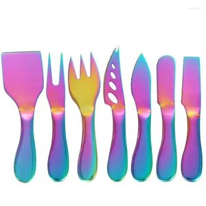 Flatware Sets Stainless Steel Cutlery Cheese Knife Cake Fork Butter Kitchen Baking Supplies