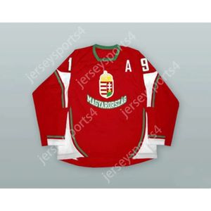 GDSIR Custom Gabor Ocskay 19 UNGONY National Team Red Hockey Jersey Nuovo Top E-M-L-XL-XXL-3XL-4XL-5XL-6XL