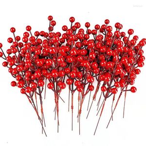 Kwiaty dekoracyjne 2024 rok symulacja dekoracji Bożego Narodzenia Berry Czerwony Lucky Fruit sztuczny aranżacja kwiatowa dom