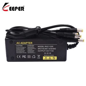 Accessoires DC 12V 5A Stromversorgungsadapter mit DC 1 bis 5 Power Splitter -Kabel 1 Frauen bis 5 männliche LED -Lampe für CCTV -Kameras