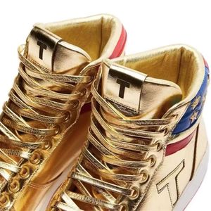 T-Dhgate trump Shoe trumps sneaker never surrender Casual Shoes High-Tops Designer Sneakers Gold Custom luxury shoe Men Sport Trendy Outdoor trainer