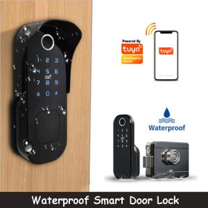 ロックなしWIRING WIRING WISTROOF TUYA WIFI SMART LOCK DIGITAL CODE IC CARD TTLOCKアプリ指紋リムロック