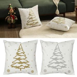 Caixa de travesseiro Quarto quadrado Árvore de Natal Decoração de casa confortável portátil Slipcover diário Uso