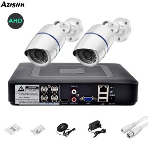 Sistema AZISHN AHD Video Sistema Video 4CH AHD DVR KIT DVR 5MP 1080P CAMERA CCTV CCTV interno esterno H.265x P2P SULLA SULLA SULLA SULLA SULLA SULLE