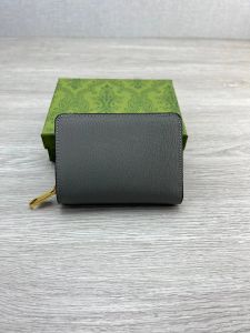 محافظ المصممين أزياء قصيرة Zippy Wallet Classic Zipper Bag zip Coin Leather Presh with Green Box 1