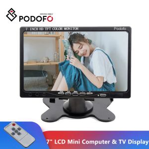 Display Podofo 7" LCD Monitors HD LCD Mini Computer TV Display CCTV Security Surveillance Screen With HDMI / VGA / Video / Audio Input