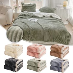 Nette Decke Puffy Decke Wolldecke - Weich warm dicke Seildecke gemütliches Bett und Sofa werfen 150 x 200 cm 240328
