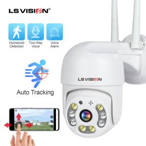 Bant LS Vision HD 1080p Güvenlik Kamera WiFi Açık PTZ Kablosuz IP Kamera Otomatik İzleme CCTV 4XZOOM IR Ağ Gözetim P2P Cam