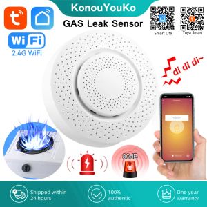 Detektor Tuya Smart Life WiFi Gasleck -Detektorsensor Küche Flammable Gasleckage Monitor Home Fire Security Protection Alarm System