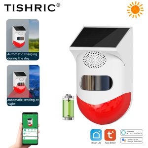 検出器TUYA CT80W WiFi Solar Solar Outdoor Infrared Alarm Detectorインテリジェントな人体認識モーションセンサーアプリコントロールスマートライフ