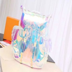 PVC Frauen Cowide Leder Blume Rucksack Designer -Taschen Rucksack Frauen Schule Rucksäcke Männer Leder Rucksack PKGBK