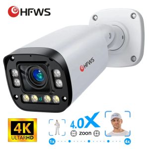 Câmeras 4K 8MP Auto Focus Poe IP Câmera AI Detecção de Face Câmeras de Videoid Videoid Câmeras Câmera de Segurança em casa CCTV Outdoor CCTV