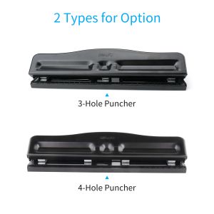 Guns Kwtrio 3/4 Hole Punch Handheld Metal Hole Puncher 10 Sheet Capacity 7mm Aperture Paper Punch For A4 A5 A7 A6 B5 Scrapbook