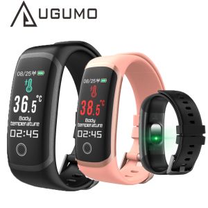 Watches UGUMO T4 Smart Watch Body Temperature Measure Bracelet Heart Rate Blood Pressure Monitor Men Women Sport Fitness Tracker Watch