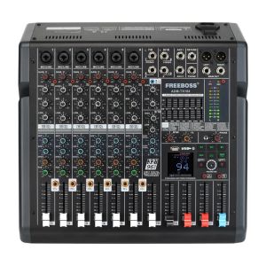 アクセサリ無料ADMTX104 10チャンネル +48V 7BANDグラフィックEQ 99 DSPエフェクトUSBプレイとレコード2 AUX Bluetooth Professioan Audioミキサー