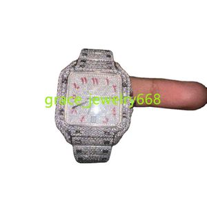 VVS fatto a mano VVS MOISSanite classico uomo di lusso oro con diamante impermeabile con forma rotonda migliore orologio personalizzato