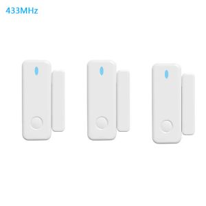 Detector Wireless Door Sensor Home Security 433MHz Frequency White Window Magnet Ev1527 Encoding Method Work With Alarm System Host