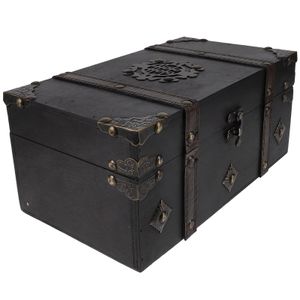 Retro Treasure Storage Biżuteria Pudełko obudowa drewniana organizator słodyczy SUNDRIES Halloween imprezowy dekoracje 240327