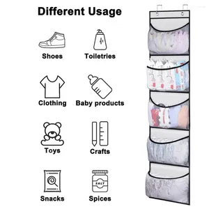 Storage Boxes Non-woven Fabric Clothing Organizer Durable Washable Hanging Bag Efficient Over Door With 5 For Hats