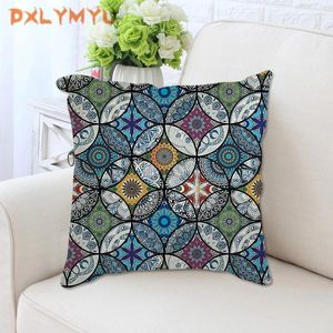 Cuscino decorativo bohémien geometric cerchio stampato lancio posteriori piatti quadrati 18 x pollici 45 cm