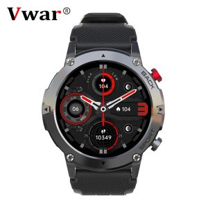 Zegarki VWAR Smart Watch Mężczyźni Bluetooth Call Outdoor Sports Smartwatch Waterproof Fitness Tracker Długie akumulator PK K22 T Rex 2022