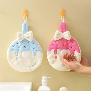 Handduk 1pc Cartoon Cute Hand Water Absorbent Color-Matching Water-Absorbent Handduk Hushåll Kök Toalett Torka