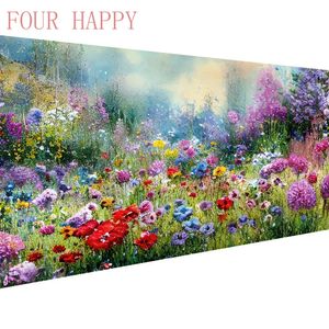 5D DIY Large Diamond Painting Cross Stitch Flowers Wall Art Hanging Full Round Drill Embroidery for Home Decor 240328