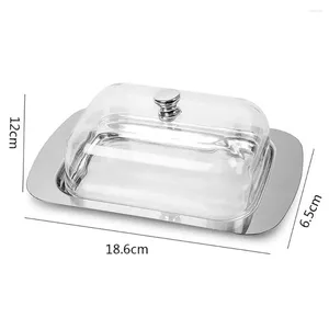 Plates Dishwasher Safe Butter Container Stainless Steel Dish With Lid Bpa Free Storage Box For Home